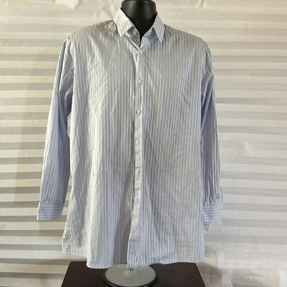 Hugo Boss Men’s Pale Blue Shirt 17.5 32/33 Long Sleeve Dress Workwear